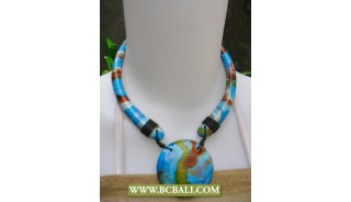 Wooden Airbrush Fashion Necklace