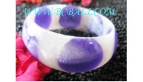 Casual Resin Bangles Handmade Motif