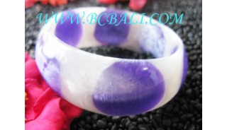 Casual Resin Bangles Handmade Motif