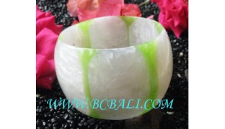 Large Bangle Resin Handmade Motif