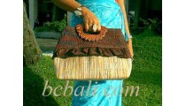 Casual Straw Handbag Natural