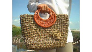 Bali Straw Handbags Natural Handmade