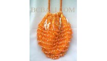 Handbags Full Beads Orange