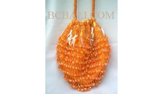Handbags Full Beads Orange