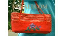 Handbags Sisal Red