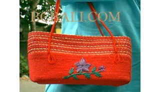 Handbags Sisal Red