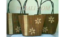 Shopping Bag Seagrass Set Flower