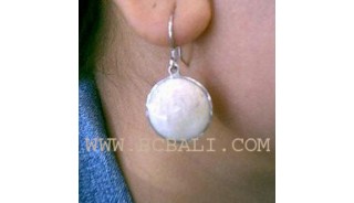Organic Seashell Silver Earrings
