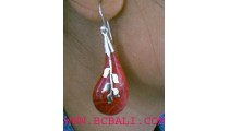 Red Coral Silver 925 Earrings