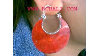 Red Moonstone Silver Earring