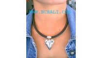 Fashion Rubber Jewelry Necklaces Silver
