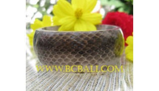 Bangles Resin Snake Skin Natural