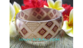 Hand Made Bangles With Batik Cotton