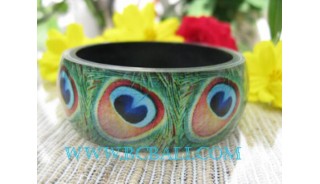 Peacock Resin Bangle