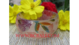 Woman Printed Resin Bangles