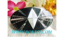 Black Shell Carving Hair Clip