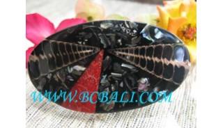 Black Shell Resin Hair Jewelry,