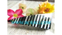 Black Strip Shell Resin Hair Clip