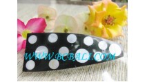 Polkadot Resin Shell Hair Barrettes