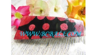 Red Resin Shell Barrette