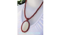 Bead Necklaces Coral Pendants