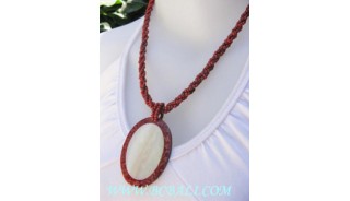 Bead Necklaces Coral Pendants