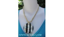 Black Shell Motif Necklaces Pendants