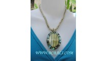 Ladies Paua Shell Necklace Pendants