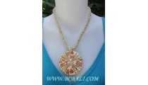 Large Pendants Seed Bead Necklace