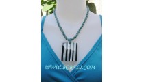 Lurex Pendants Bead Necklaces