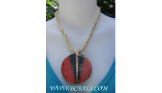 Red Coral Bead Necklace Pendants
