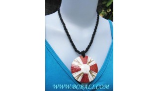 Woman Shell With Red Coral Necklaces Pendants