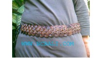 Multi Circle Coconut Wooden Beads Belt