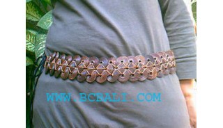 Multi Circle Coconut Wooden Beads Belt