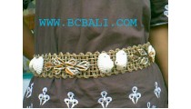 Straw Belt With Sea Shell