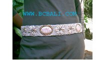 Woman Bead Shell Belt