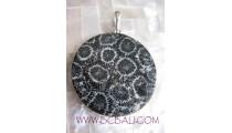 Black Coral Silver Pendant