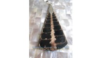 Black Sea Shell  Silver Pendant