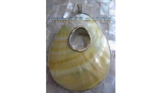 Hand Made Shell Pendant With Silver