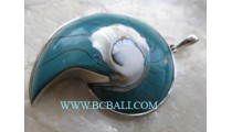 Nautilus Shell Spiral Pendant Silver
