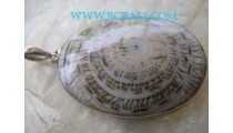 Oval Shell Pendant Silver