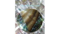 Paua Shells Pendant Silver