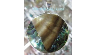 Paua Shells Pendant Silver