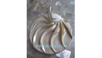 Pearl Shell Silver Pendant
