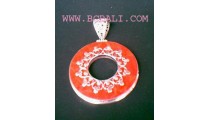 Red Coral Silver 925 Pendants