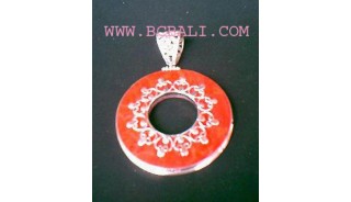 Red Coral Silver 925 Pendants