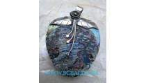 Sea Shell Paua Pendant Silver