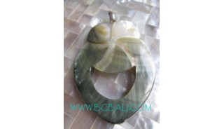 Shell Carving Pendant Silvers