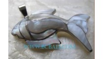 Shell Fish Pendant Silver