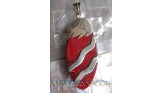 Sterling Silver Coral Pendant